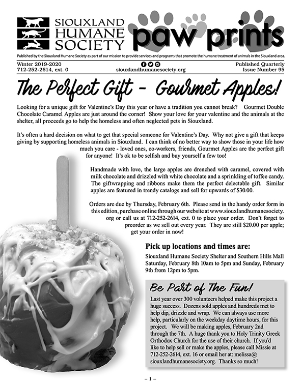 Pawprints Newsletter Winter 2019-2020